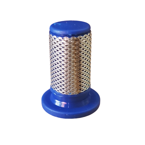 Nozzle Strainer, Blue, 50 Mesh, Poly + Stainless Steel