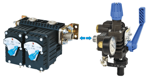 Bertolini Regulating Valve & on/off motor, 12v blue band.