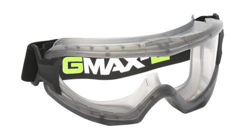 Gmax E clear, vented, splashproof Goggle