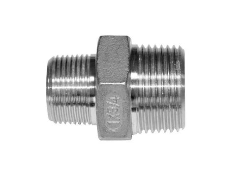 Stainless Hex Nipple 1"x3/4" BSP
