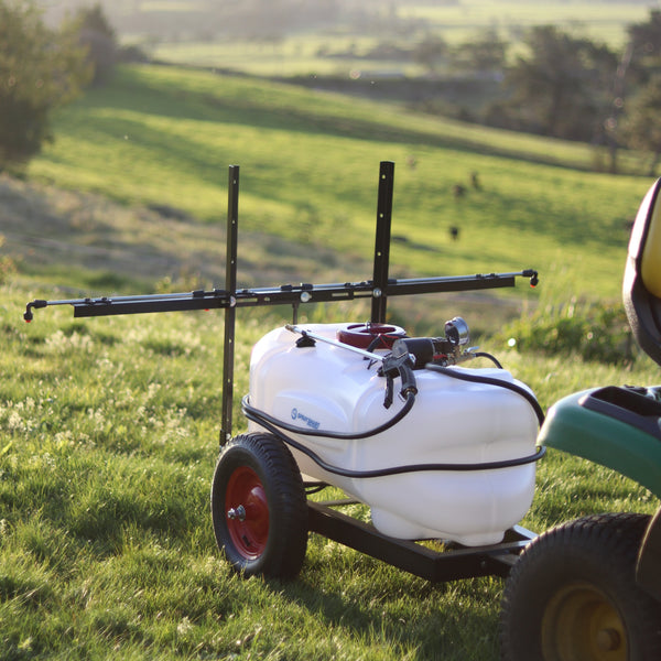 SpraySmart 100HDT 100 Litre Trailer Sprayer 12 Volt 7.5L/Min Pump 4.5 Metres Spray Hose Spot Spray Gun & 2 Metre Boom