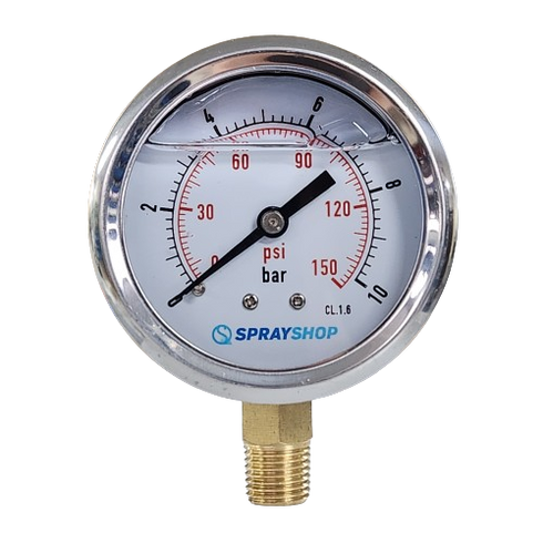 Sprayshop Pressure Gauge Lower Mount 63mm Diameter 0 - 150psi