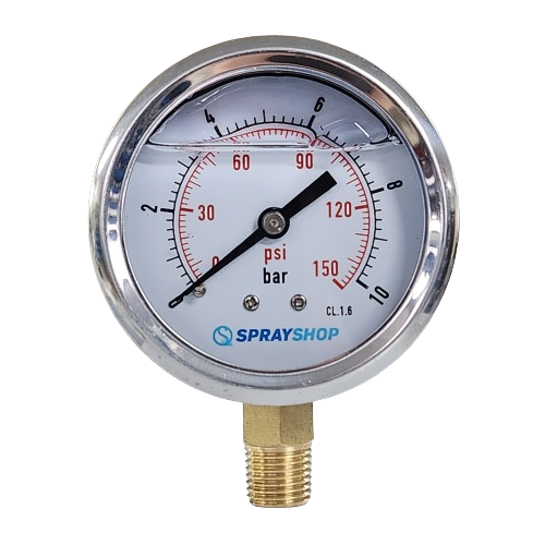 Sprayshop Pressure Gauge Lower Mount 63mm Diameter 0 - 150psi