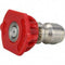 Washjet Quick-Connect Nozzle HP 0 Degree, Pencil, Red Tip