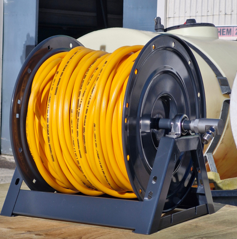 SpraySmart Deck Mount Black Hose Reel with 100 Metre Hose