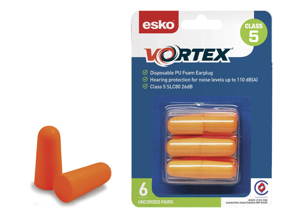 Uncorded Earplug 26dB 6 Pairs
