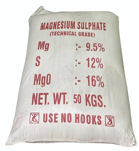 Mag‑Sulphate 25kg
Epsom Salts Magnesium Sulphate