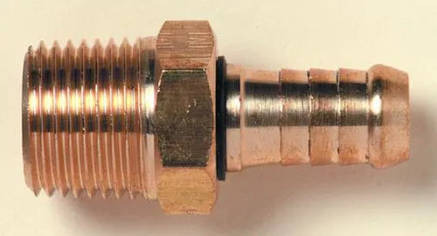 Swivel inline 1/4" BSPM - 10mm hosetail