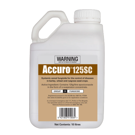 Accuro 125SC fungicide 10L for rust