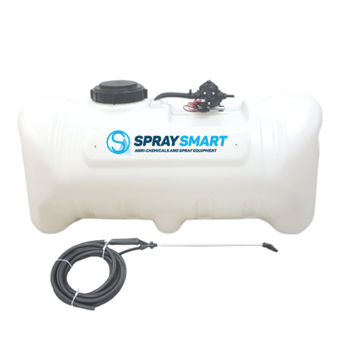 SpraySmart 95L, Deckmount Sprayer, SHURflo 6.8lpm, 60psi, 12V pump, 4.5m of 10mm spray hose and spray lance.