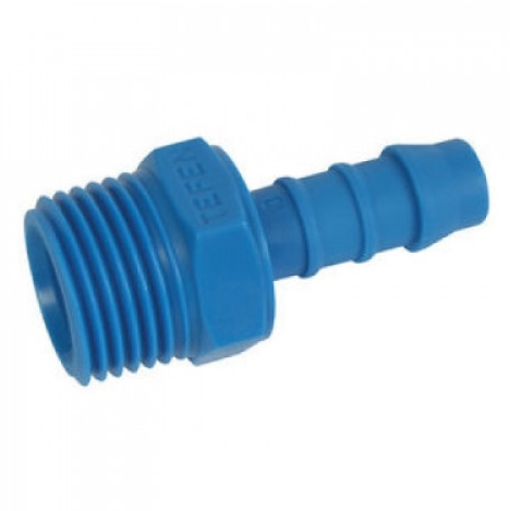 Male Hose Tail Plastic 3/8" BSPM To 3/8" 10mm Tail