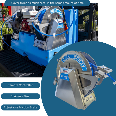 Quik-spray Hose Reel 100M 250W motor.
