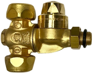 Albuz ATR Nozzle Body double rollover with 3/8" Capnut, 1/4" BSPM inlet.