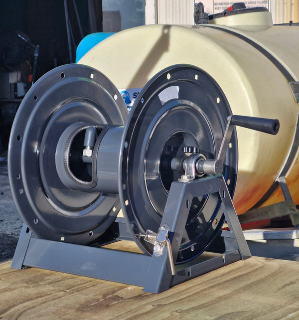 SpraySmart Deck Mount Black Hose Reel 100 Metre
