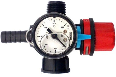 Arag 962, Regulator Valve 1/2"BSP(M) to 1/2"BSP(M) outlet port, 13mm bypass hosetail.