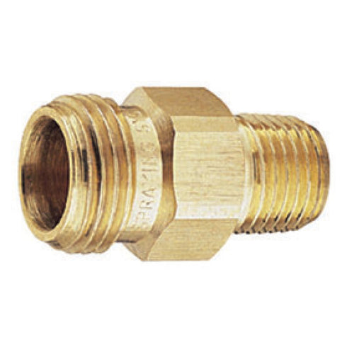 Nozzle Body Brass 1/4"BSPM thread - 11/16" nipple adaptor.
