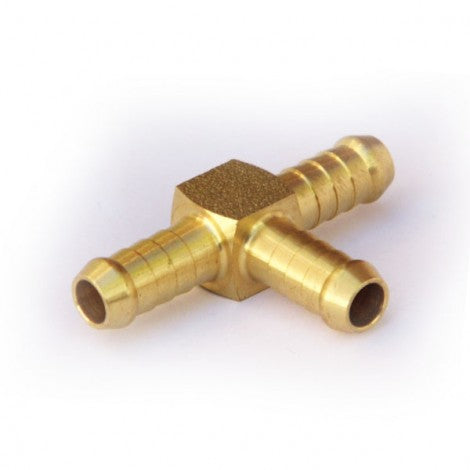 Hose Joiner Tee Brass 1/2" x 1/2" x 1/2", 13mm x 13mm x 13mm, Suit Weed Wiper.