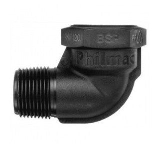 Plastic 90deg Elbow M&F 1/2"BSP