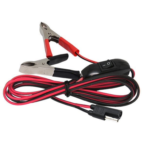 SpraySmart 12V Wiring Loom, with alligator clips and switch.
