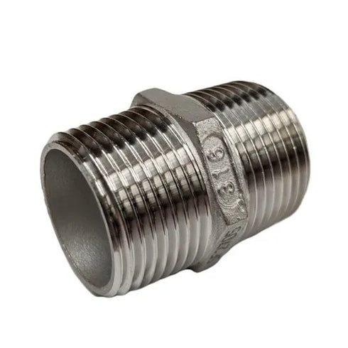 Stainless Hex Nipple 1/2" BSP