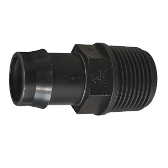 Male Hose Tail Plastic 1.1/2" BSPM - 1.1/2" 40mm Tail