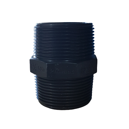 Plastic Hex Nipple 1.1/2" BSPM