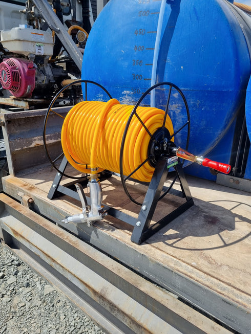 SpraySmart Deck Mount Black Hose Reel with 50m Hose