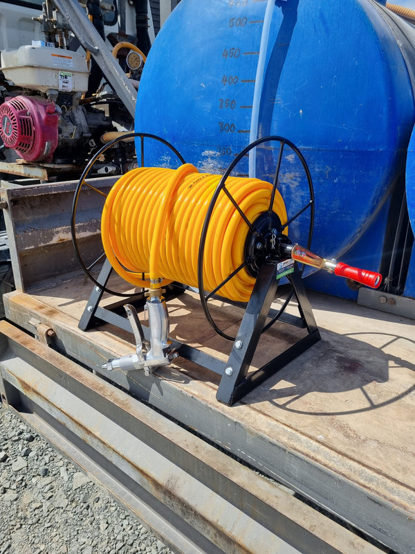 SpraySmart Deck Mount Black Hose Reel with 100m Hose