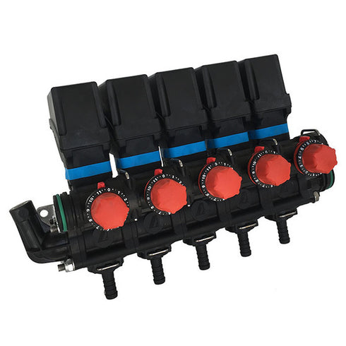 Arag Series 863, 5 section valve bank with bypass.