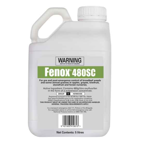 Fenox 480SC herbicide 5L- new safe formulation