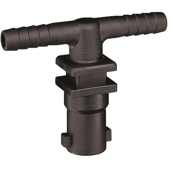 Teejet Nozzle Body QJ for dry booms, 1/2" Double hosetail, mounts with Vari-Spacing Clamps.