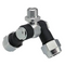 Double Swivel Nozzle Holder Metal 1/4'' BSP Male Inlet and 11/16'' Cap Nuts