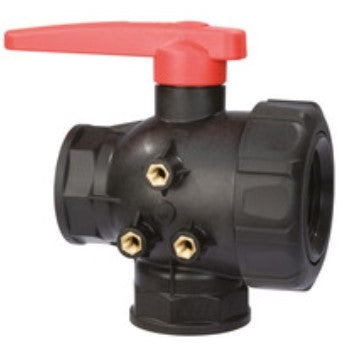 Ball Valve 3 Way F/F Lever 1.1/2"