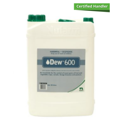 Diazinon 600 / Dew insecticide 10L. Available September 2026