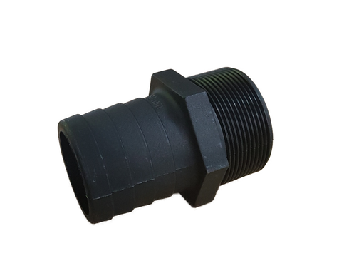 Male Hose Tail Plastic 2" BSPM - 2" 50mm Tail