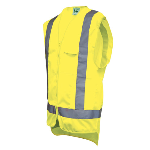 Day/night Safety Vest Hi vis Yellow c/ pocket XL